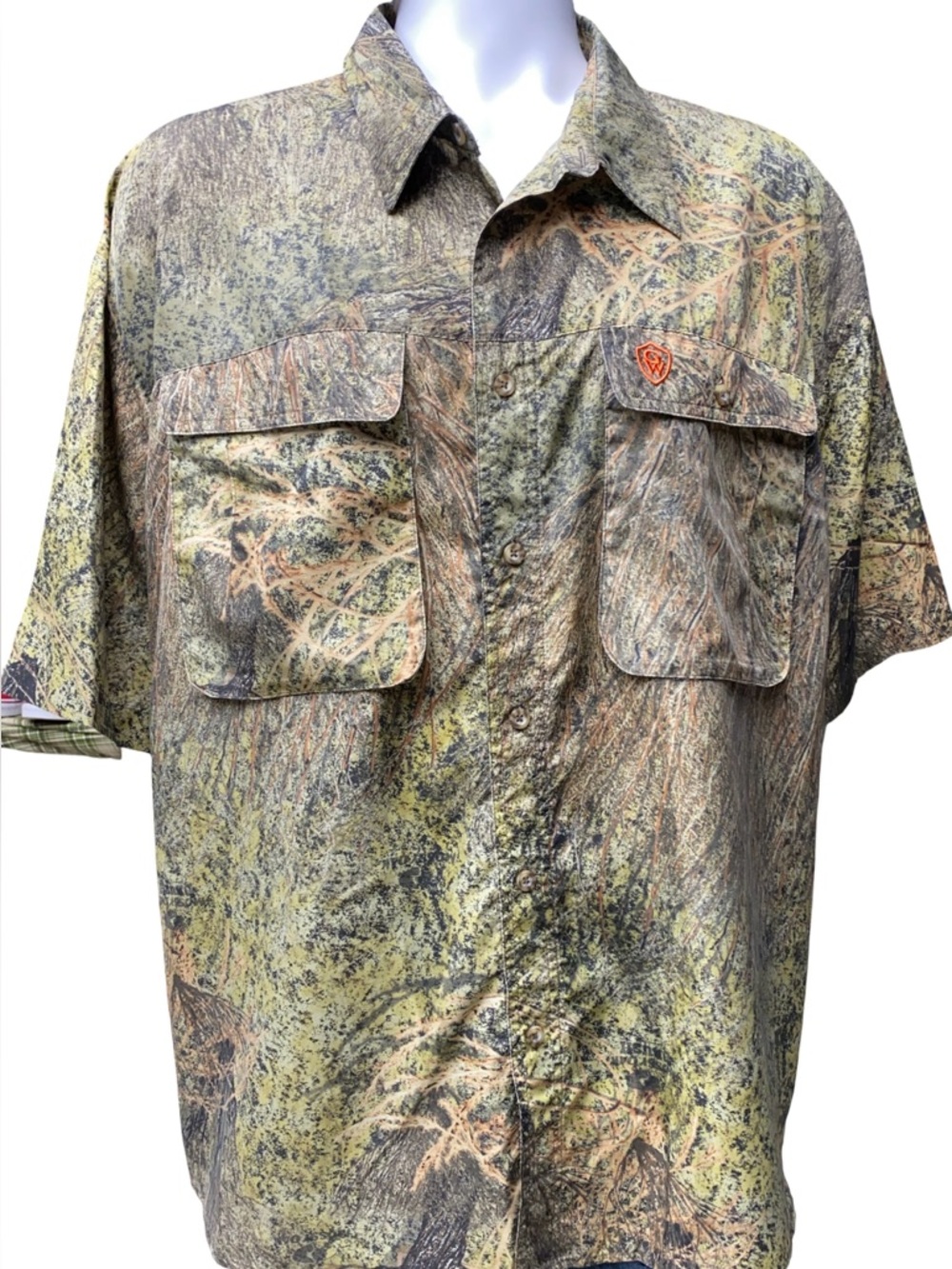 Game Winner Camo Hunting Shirt Mens 4XL Button Up Vented Fishing Outdoors